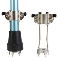 Vive Cane Tips For Ice - All Terrain Heavy Duty Metal Retractable 4-Prong Hiking Attachment - Replacement Grip for Walking Sticks, Trekking Pole, Folding, Crutches - Tip Points for Winter, Snow Safety