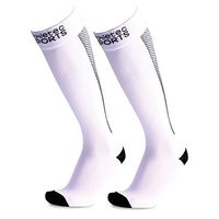 Athletec Sport Compression Socks for Men and Women (20-30 mmHg) for Runners, Athletes, Travel, Shin Splints, Diabetic, Edema, Varicose Veins Pain, and More - Size Small/Medium in White (One Pair)