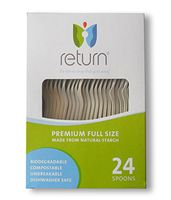 RETURN Yumi Compostable Natural Starch Spoons, White