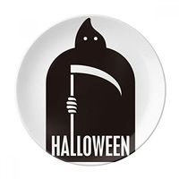 Halloween Black Azrael Dessert Plate Decorative Porcelain 8 inch Dinner Home