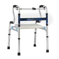Rolling Walkers Walker, Elderly Disabled, Aluminum Alloy Assisted Walker, Walker Rehabilitation Booster (Color : Blue, Size : 534574cm)