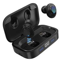 True Wireless Earbuds, TWS Stereo Headphones Bluetooth 5.0 Earbuds in-Ear Deep Bass Noise Canceling Earphones with 2000mAh Charging Case, IPX7 Waterproof Wireless Headphones Built-in Mic for Sports