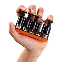 Finger Strengthener,Mahaishangmao Guitar Beginner Exercier,Grip Exerciser,Finger Trainer,Hand Grip Strength Training for Athletes,Musicians & Physical Therapy Orange