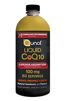 Qunol Liquid CoQ10 100mg, Superior Absorption Natural Supplement Form of Coenzyme Q10, Antioxidant for Heart Health, Orange Pineapple Flavored, 60 Servings, 20.3 oz Bottle