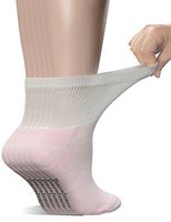 Yomandamor Women's 6 Pairs Bamboo Ankle Socks with Non-Binding Top And Cushion Sole,L Size(Socks Size:9-11)