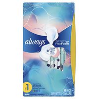 Always Infinity Size 1 Pads with Wings, Regular Absorbency, Unscented, 36 ct, Packaging May Vary