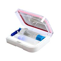 Travel Kit Hard Contact Lens Case Glasses Storage Box Including Mirror Wearing Stick and Nursing Bottle