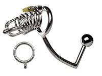 Personal Portable Flirting Prop, Private Toy for Happy Flirting, Stainless Steel Material with a an@ll Plug SEXJIANKANG (Size : 50mm snap Ring)