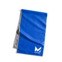 Mission Original Cooling Towel- Evaporative Cool Technology, Cools Instantly when Wet, UPF 50 Sun Protection, For Sports, Yoga, Golf, Gym, Neck, Workout, 10” x 33”- Blue