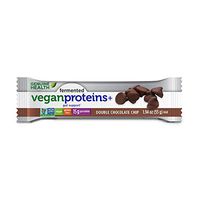 Genuine Health Fermented Vegan Proteins+ Bar, Double Chocolate Chip, 15g Protein, Gluten Free, 12 Count
