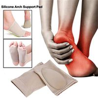 AutumnFall 1 Pair Flat Feet Orthotic Plantar Fasciitis Arch Support Sleeve Cushion Orthotic Feet Care Tool (Beige)