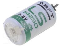 Saft LS 14250 ST 1/2 AA 3.6V Lithium with Tabs