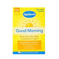 Jet Lag Homeopathic Relief Remedy Tablets by Hyland's Good Morning, Quick Dissolving Natural Relief of Fatigue, Irritability and Mental Lethargy, 50 Count