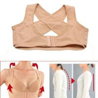 E-eyes Lady Chest Breast Support Belt Band Posture Corrector Brace Body Sculpting Strap Back Shoulder Vest X Type Pattern (M)