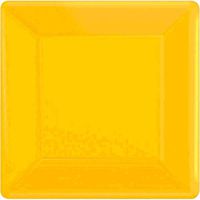 Sunshine Yellow Square Paper Plates | 7" | Pack of 20 | Party Supply
