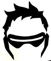 OVERWATCH VIDEO GAME SOLDIER 76 ICON VINYL STICKERS SYMBOL 5.5" DECORATIVE DIE CUT DECAL FOR CARS TABLETS LAPTOPS SKATEBOARD - BLACK