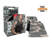 KT Tape Pro Kinesiology Therapeutic Sports Tape, 20 Precut 10 inch Strips, Latex Free, Water Resistance, Pro & Olympic Choice, Digital Camo