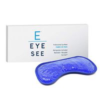 Eye See Cooling Gel Eye Mask for Puffy Eyes - Cold eye mask to treat Dark Circles, Sinuses, Dry Eyes, and for Allergy Relief - Great for Headaches / Migraines Too - Plush Fabric Back for your comfort