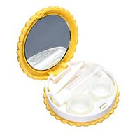 Hot Sale!Elevin(TM)2017 Cute Biscuit Candy Color Mini Contact Lens Case Box Travel Eyes Care Kit Storage Holder Easy Carry Mirror Container (A)