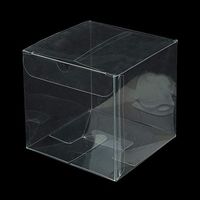 Vlovelife 50pcs Clear PVC Candy Boxes, 2 x 2 x 2 inch Square Favor Boxes, Plastic Gift Boxes for Wedding Birthday Xmas Party Baby Shower Favours