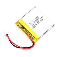 AKZYTUE 3.7V 1000mAh 553740 Lipo Battery Rechargeable Lithium Polymer ion Battery Pack with JST Connector