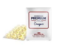 Norwegian Premium Omega-3 by P.T-Johannessen Ultra Fresh not from Concentrate burpless Fish Oil. Made in Norway. (15 Capsules (Wild Fish))