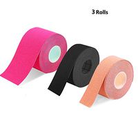 Kinesiology Tape Uncut Bulk Rolls Physical Therapeutic Tape for Sports/Athletic/Therepy 3-Pack 2 Inch x 16.4 Feet/ 1Inch x 16.4 Feet