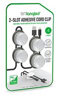 Untangled Adhesive Cord Clip Cable Organizer Wire Holder for Desk, Home, and Car Use Wire Management Cable Cord Cable Clips Secure Your Cord To Any Flat Surface (White)