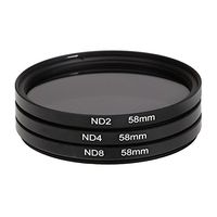 3 Pcs 58mm ND2 ND4 ND8 Digital Camera Neutral Density Filter Lens