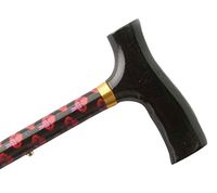 AlexOrthopedic Mobility Support Adjustable Travel Folding Cane With Fritz Handle Red Hat