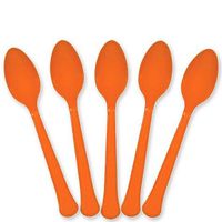 Extra Heavy Weight Plastic Spoons | 20ct (Orange Peel)