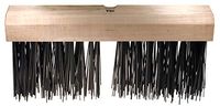 PFERD 89370 Maintenance Lacquered Hardwood Block Tempered Flat Wire Broom, Carbon Steel Bristles, 0.017" x 0.059" Wire Size, 14" Length, 5" Trim Length