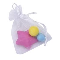 Set of 100 5x7 Inches Sheer Organza Drawstring Pouches for Festival Wedding Party Favor Candy Wrap Bags by JSSHI(White)