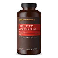 Amazon Elements Chelated Magnesium Glycinate, 270 mg per Serving (2 Tablets), Vegan, 240 Tablets (Packaging may vary)