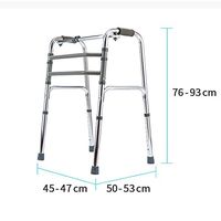 SSLW Folding Walker Walking Frame Drive Healthcare Lightweight Height Adjustable Walking Aluminum Alloy