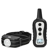 PATPET Dog Training Collar with Remote -W/3 Training Modes, Beep, Vibration & Shock, up to 1000' Remote Range, Water Resistant No Harm Dog Shock Collar for Small Medium Large Dogs, Black