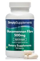 Glucomannan Capsules 500mg | Popular Appetite Suppressant Supplement for Weight Loss | 120 Capsules | Vegetarian Safe | Manufactured in The UK