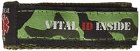 Vital ID Medical ID Wrist Band - Child (Camo Green)