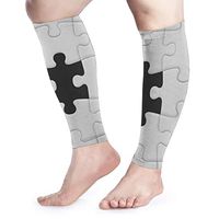 THONFIRE Calf Leg Compression Sleeve for Unisex White Puzzle Maternity Recovery Arm Ice Cover