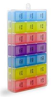 Pill Organizer Box with Snap Lids| 7-day AM/PM | Detachable Compartments for Pills, Vitamin. (6018 new)