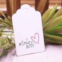 OBELLA BOUTIQUE NEW diy 3x5cm vintage paper gift hang tag kraft/white DIY products brand note hang tag 100pcs per lot custom logo cost extra