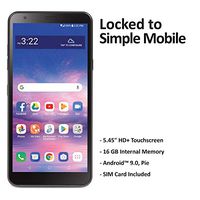 Simple Mobile LG Journey 4G LTE Prepaid Smartphone (Locked) with Free $50 Airtime Bundle