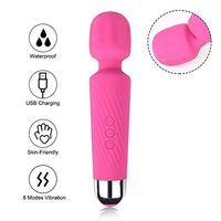 Personal Massager, Powerful Wand Massager, Waterproof, Handheld, Portable USB Cordless for Neck Shoulder Back Massager, Sports Recovery & Muscle Aches（Red ）