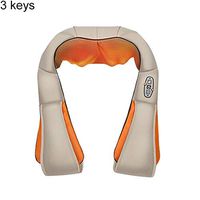 Shentesel Back Neck Shoulder Massager U Shape Electrical Infrared Heated Kneading Home Car - US Plug 3 Buttons