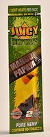 12 Total Natural Juicy Jays Hemp Wraps Mango Papaya Flavor (6 Pack of 2) Made of Pure Hemp Non Tobacco + Limited Edition Beamer Smoke Sticker Producers of Juicy Jays Rolling Papers