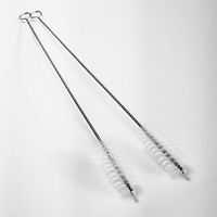 STEELUTION Brand: Drink Straw Cleaning Brush, Nylon and Stainless Steel Set of 2