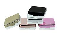 Qishi Mini Travel Simple Contact Lens Case Box Container Holder (Silvery)