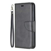 Lomogo Huawei P20 Case Leather Wallet Case with Kickstand Card Holder Shockproof Flip Case Cover for Huawei P20 - LOBFE150337 Black
