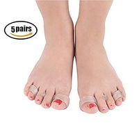 HAIHF Toe Separators & Straightener,Gel Bunion Stretchers Spacer Hammer Toe Corrector Protector,Hallux valgus Aid Splint for Pain Relief from Tired Achy Feet for Women and Men（5 Pairs）