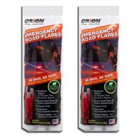 Orion Safety Products - 15 Minute Road Flares with Free Neon Light Stick (1 Pack of 3 Flares) - 2 Pack